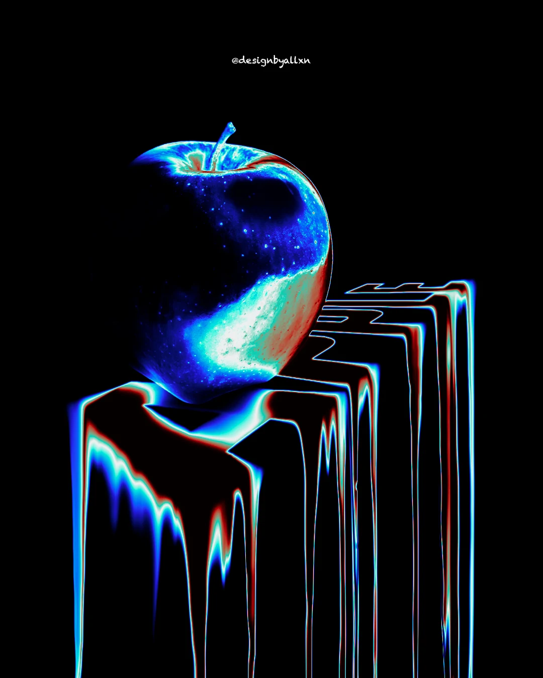Glitch apple artwork