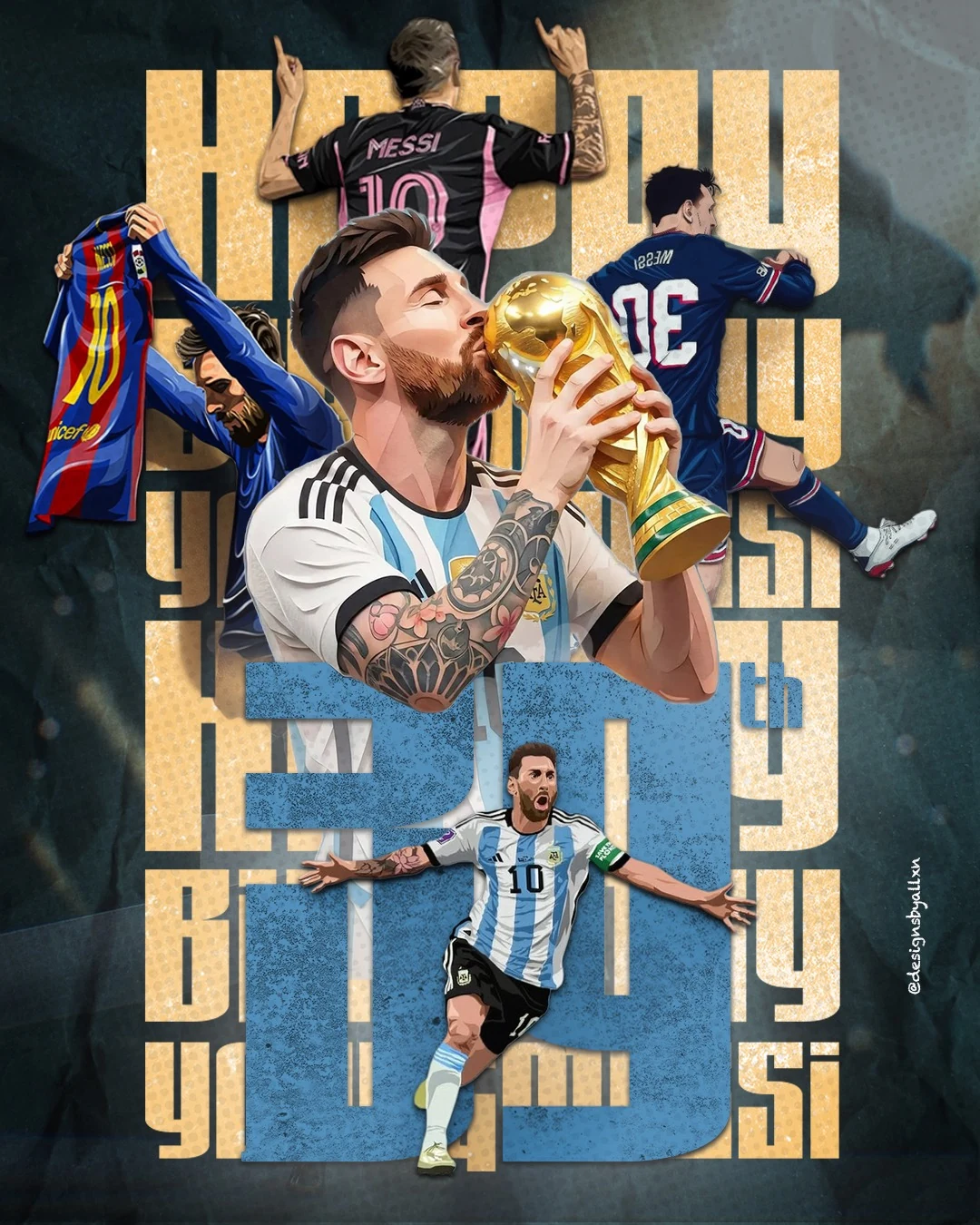 Messi GOAT poster