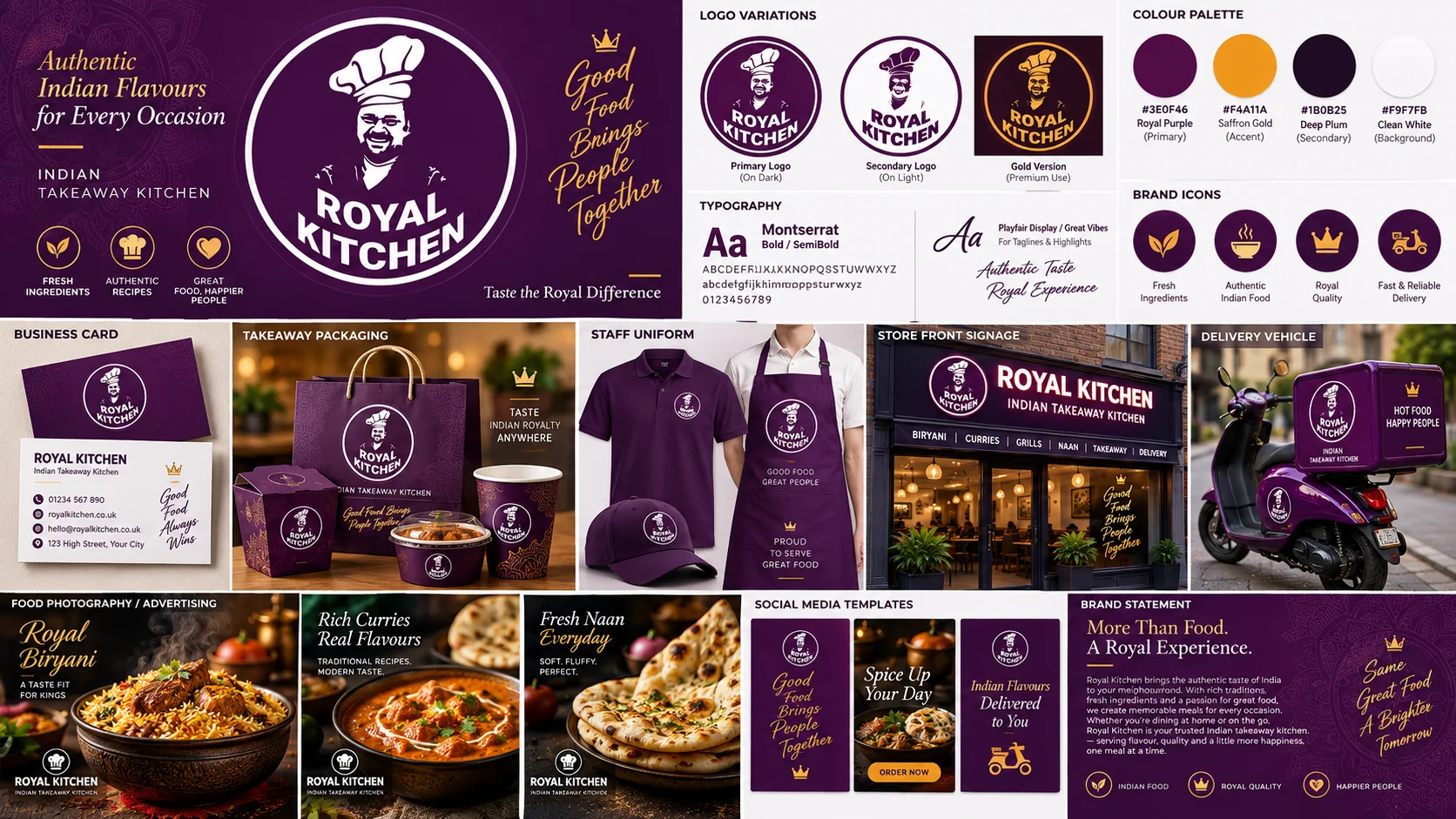 Royal Kitchen identity and campaign presentation
