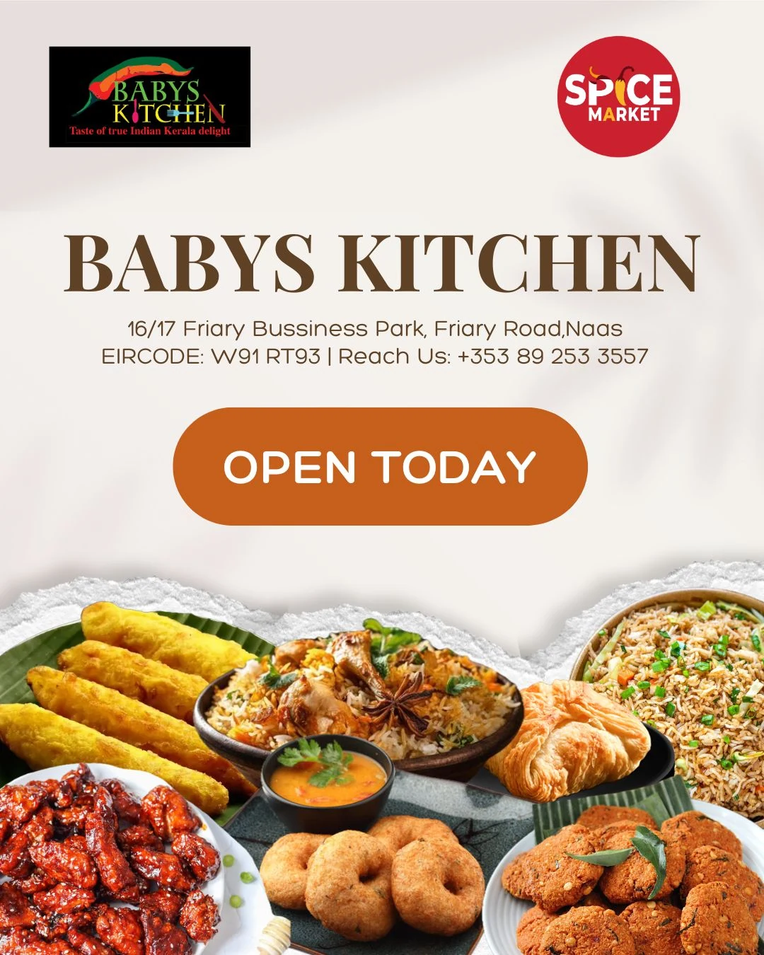 Babys Kitchen social media poster